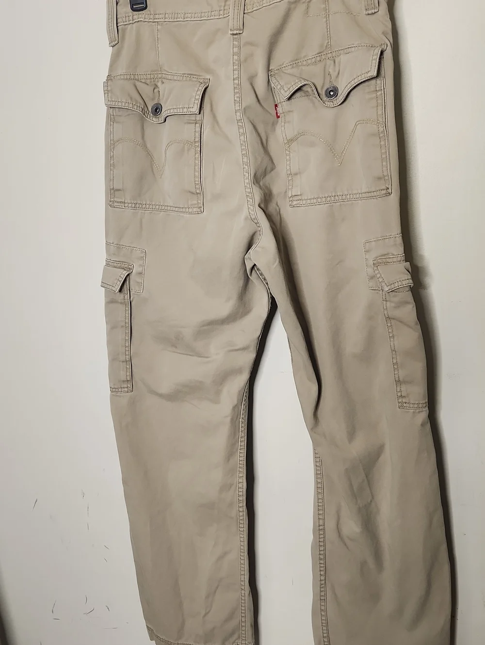 Men's Baggy Levis Cargo Loose Straight Y2K Pants - Khaki